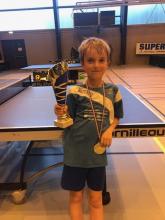 Bastien champion régional catégorie poussins