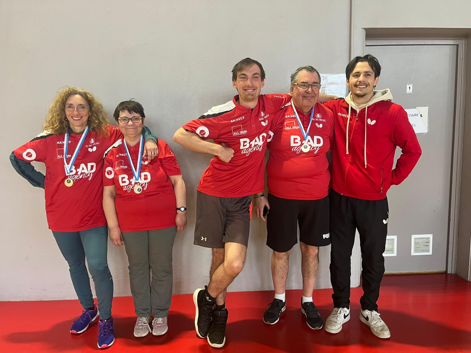 Equipe ping adapté Annecy Tennis de Table